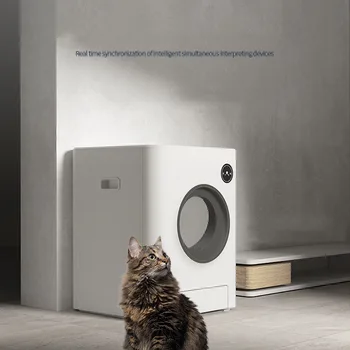 Inteliget Akıllı Kedi kum kabı Kendi Kendini Temizleyen Otomatik Hava Temizleyici Tamamen Kapalı Büyük Uzay Kedi Tuvalet Deodorant Lazımlık Meuble