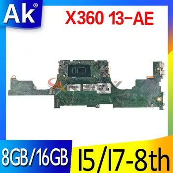 Için TPN-Q199 HP Spectre X360 13-AE Laptop Anakart Anakart DA0X33MBAF0 Anakart İ5 İ7 8th Gen CPU 8GB 16GB RAM