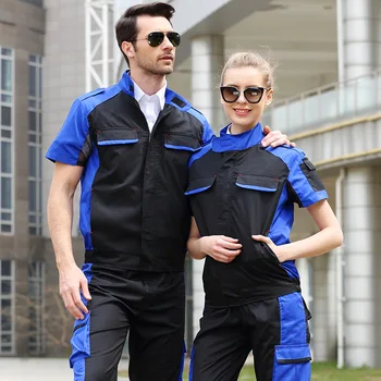 Iş elbisesi iş giysisi erkek kadın İşçi Tulumları işçi üniformaları araba Tamircileri atölye moda iş elbisesi mekanik ceket