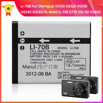 Kamera Pil LI-70B Olympus VG110 VG120 VG130 VG140 VG145 FE-4040 D-705 D710 VG-110 VG140 Yedek Pil 650mAh