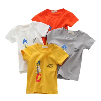 Karikatür Araba Bebek Erkek T-Shirt Yaz Bebek Kısa Kollu Üstleri Moda Erkek Bebek Giyim Çocuk erkek t-shirtleri