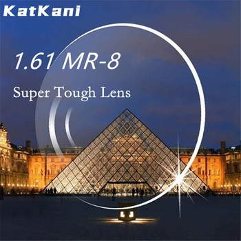 KatKısı 1.61 MR-8 Süper Sert Optik Lens Miyopi / Hipermetrop / Astigmatizma Tek Vizyon Çerçevesiz Gözlük Lensler SHP + 6.00~-10.00
