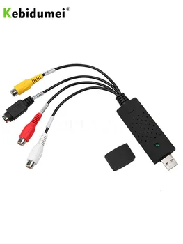 Kebidumei USB 2.0 RCA usb adaptörü dönüştürücü Ses Video Yakalama Kartı Adaptörü PC Kabloları TV DVD VHS yakalama cihazı