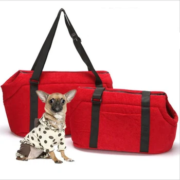 Klasik Köpek Kedi omuzdan askili çanta Yumuşak Pamuklu Taşınabilir Pet Çanta Rahat Seyahat köpek taşıma çantası Küçük köpek İçin Damla Nakliye