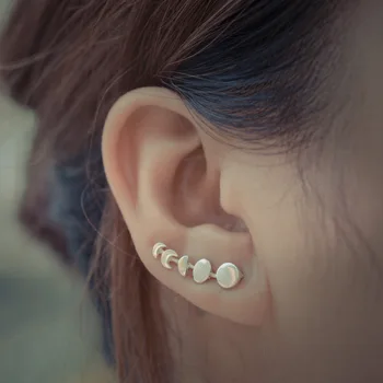 Kore Küpe moda takı Ay Evreleri Dağcılar Oorbellen Küpe Kadınlar İçin Düğün Küpe Lüks Tasarımcı Küpe