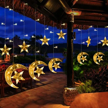 LED dize ışıkları yıldız 220v AB tak Noel dekorasyon ışıkları Bahçe partisi düğün dekor dize ışıkları