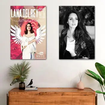 Lana Del Rey Şarkıcı Söz Yazarı duvar sanatı tuval Posterler Dekorasyon Sanat 24x36 Posteri Kişiselleştirilmiş Hediye Modern Aile yatak odası dekoru