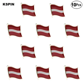 Letonya Bayrağı Yaka Pin Bayrak rozeti Broş Pins Rozetleri 10 Adet bir Lot