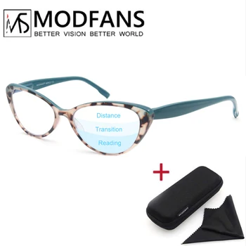MODFANS Kadın Multifokal okuma gözlüğü Anti Mavi Işın Gözlük Etkili Azaltmak Görsel Yorgunluk ve Kuru Gözler - Demi