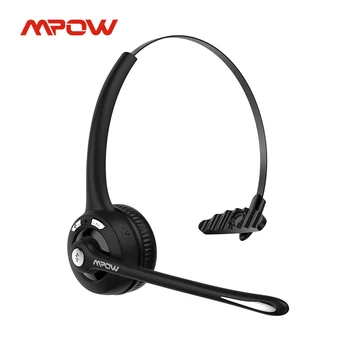 Mpow Pro kablosuz kulaklık V5.0 Güncellenmiş MBH15 bluetooth kulaklık Gürültü Önleyici Mikrofon ile Kamyon Şoförü İçin Çağrı Merkezi Ofis