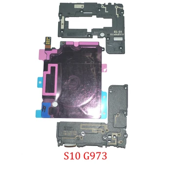 NFC Kablosuz Şarj Hoparlör Samsung S10 G973F G973 Orijinal Telefon Yeni Arka Panel NFC Anten Zil Buzzer Bölüm Flex Kablo