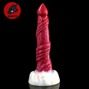 NNSX 23cm Uzun Anal Plug Seks Oyuncakları Kadınlar için Vantuz ile Silikon Yumuşak Esnek Sağlam Parlak EroticWomanGoods Yetişkinler için 18