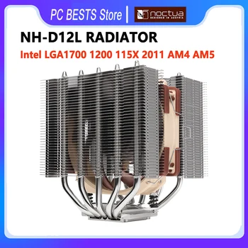 Noctua NH-D12L çift kule 5 ısı borusu bakır alt CPU hava soğutma soğutucu 4Pin PWM sessiz Intel LGA1700 1200 115X2011 AM4 AM5