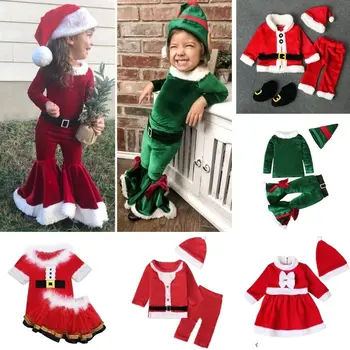 Noel Tulum Yenidoğan Bebek Kız Erkek Tulum Giysileri Bebek Giyim Kostüm Tulum Noel Kız Elbise Yenidoğan