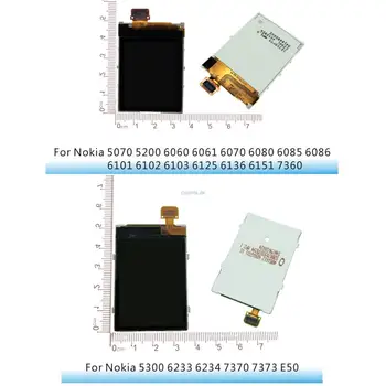 Nokia 5300 6233 6234 6275 7370 7373 E50 İçin LCD yedek parça ekran 5070 5200 6060 6061 6070 6080 6085 6101 6103 7360 LCD