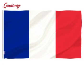 Oriflamme 3ftx2ft Fransa Bayrağı ulusal bayraklar Süper Poli asılı Kapalı Açık Fransız bayrağı Ülke Afiş 64x96cm