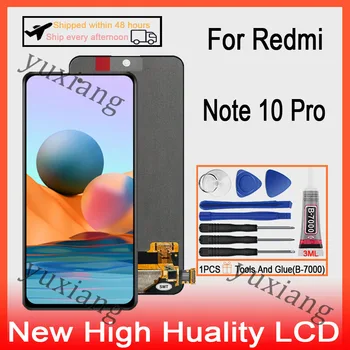 Orijinal LCD Xiaomi Redmi İçin Not 10 Pro 4G M2101K6G LCD Ekran Dokunmatik Ekran Digitizer LCD Çerçeve Değiştirme İle