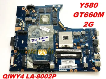 Orijinal Lenovo Y580 Laptop anakart Y580 QIWY4 LA-8002P GT660M 2GB iyi ücretsiz gönderim test konnektörleri