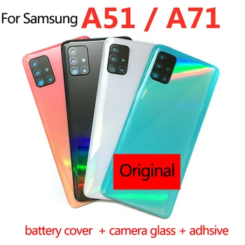 Orijinal Samsung Galaxy A51 A515 A71 A715Phone Konut Case Pil arka kapak Arka Kapı Kapak Paneli Şasi Kapak + Kamera Lens