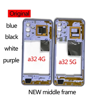 Orijinal krom çerçeve Samsung Galaxy A32 LTE 4G A325F A325M 5G A326B A326BR Konut Telefon Yeni Orta Şasi Arka Arka Panel