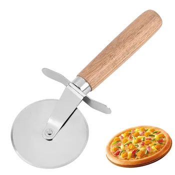 Paslanmaz Çelik Pizza bıçağı Pizza Ocak Mutfak Tek Tekerlekli Kek Makinesi Pişirme Aracı Pizza Kesme Mutfak Aracı Pasta Kesici