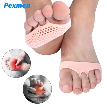 Pexmen 2 Adet Topu Ayak Yastıkları Yumuşak Jel Metatarsal Pedleri Mortons Neuroma Nasır Ağrı kesici Ön Ayak Pedleri Ayak Koruyucu