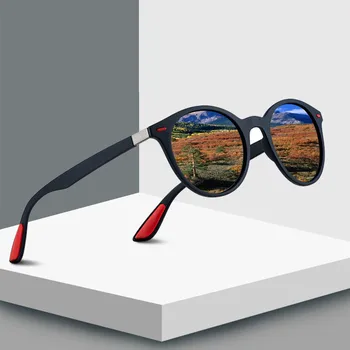 Polarize Vintage Güneş Gözlüğü 2020 Retro Yuvarlak TAC Lens Gözlük Lüks Gözlük güneş gözlüğü Erkekler İçin Lunettes De Soleil