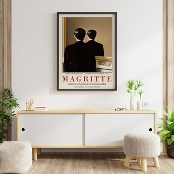 Rene Magritte Tuval Boyama Klasik Şekil Adam Sanat Üreme Posterler ve Baskı Duvar sanat resmi Oturma Odası ıçin Cuadros