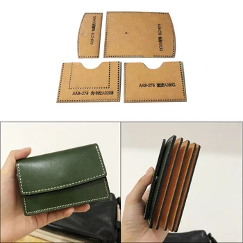 Retro cüzdan çanta Kraft kağıt şablon DIY Crossbody çanta Araçları Modeli deri el sanatları