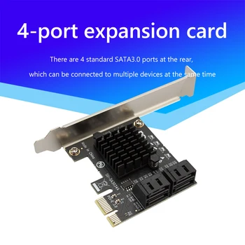 SATA PCIe Kartı SATA PCIe Adaptörü 4 Port SATA III PCI Express 3. 0X1 Denetleyici Genişletme Kartı HDD SATA PCIe Kart Adaptörü