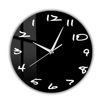 Saat yönünün tersine Sessiz Kuvars Ters duvar saati Siyah Saatler Ev Dekor Benzersiz Saat Yönünün Tersine Saat İzle Geriye Doğru Çalışır