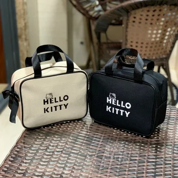 Sanrio Hello Kitty Taşınabilir Kozmetik Çantası Makyaj Çantası Yıkama Çantası Kadın Çantası Makyaj Çantası Şeffaf Çanta Kawaii alışveriş çantası