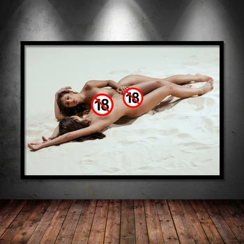 Seksi Kızlar Plaj Nü Modelleri Yetişkin Erotik Posterler Tuval Baskılar Duvar dekoratif tablolar Çerçevesiz Ev Oturma Odası Dekor İçin