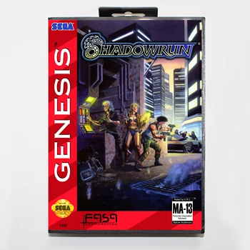 Shadowrun Kutulu Sürüm 16bit MD Oyun Kartı Sega MegaDrive Sega Genesis Sistemi