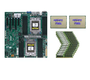Supermicro H11DSı-NT Anakart Soket SP3 240 W TDP + 2 * AMD EPYC 7501 + 16x Samsung 16 GB 2133 MHz RAM