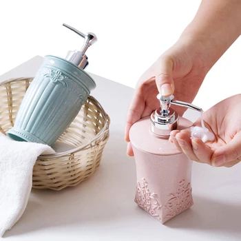 Sıvı Sabunluk Pompası Banyo Duş Jeli Şampuan Kabı Basınçlı Şişe El Sabunu dispenseri Banyo şampuanlık