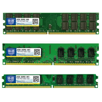 Toptan Xiede DDR2 800 / PC2 6400 5300 4200 1 GB 2 GB 4 GB masaüstü bilgisayar RAM Bellek Uyumlu DDR 2 667 MHz / 533 MHz Çoklu Modeller