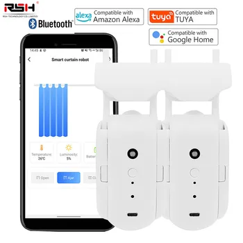Tuya Bluetooth Akıllı Perde Robot Kablosuz Akıllı Perde Motoru Zamanlayıcı Ses Kontrolü Alexa Google Ev İle Çalışır