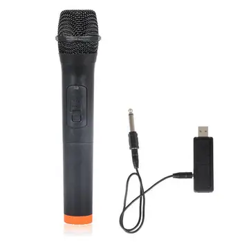 USB Alıcısı ile Sıcak UHF 3.5 mm 6.35 mm El Kablosuz Mikrofon Karaoke Mikrofon