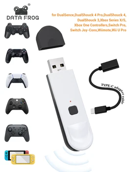 VERİ KURBAĞA Yeni Bluetooth Dönüştürücü için Uyumlu PS5 PS4 Xbox Serisi X / S Bluetooth Kontrolörleri NS Anahtarı Windows Aksesuarları