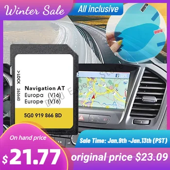 VW Discover Medya Navigasyon Harita İNGILTERE GB Avrupa İrlanda Sat Nav SD Kart V16 Anti Sis Dikiz Çıkartmalar