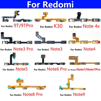 Xiaomi Redmi için Not 4X 5 4 Not 3 6 8 9S 7 9 10 Pro 5G 9T / 9TPro Güç Açma/Kapama Düğmesi Ses Tuşu Flex Kablo Yedek Parçaları