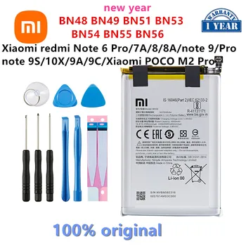 XİAOMİ Orijinal BN48 BN49 BN51 BN53 BN54 BN55 BN56 Pil Xiaomi redmi İçin Not 6 Pro/7A/8 / 8A / not 9 / Pro / not 9S / 10X / 9A / 9C/