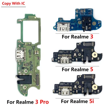 YENİ USB şarj aleti şarj portu Flex Kablo Mikrofon Konektörü Kurulu OPPO Realme İçin 2 C12 C15 C21 7 6 6i 5 5i 3 Pro C11 C20 C25