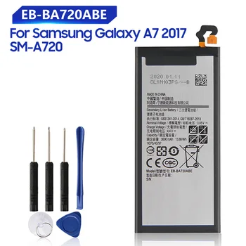 Yedek Pil Samsung Galaxy A7 2017 Sürümü SM-A720 A720 Şarj Edilebilir Telefon Pil EB-BA720ABE 3600mAh