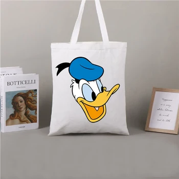 Yeni Disney Donald Duck Papatya Tote Çanta Moda Kişilik Öğrenci Noel alışveriş çantası Çevre Dostu hediye paketi