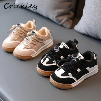 Yeni Patchwork Çocuklar Sneakers PU Yumuşak spor ayakkabılar Bebek Erkek Kız Spor Kayma Nefes Yürümeye Başlayan çocuk koşu ayakkabıları