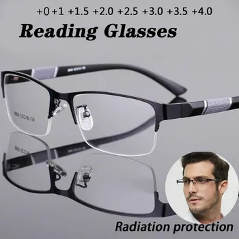 Yeni Trend okuma gözlüğü Erkekler ve Kadınlar Yüksek Kaliteli Yarım Çerçeve Diyoptriden Iş Ofis Erkekler Reçete gözlük очки oculos