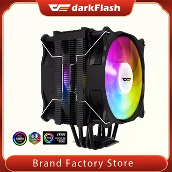 darkFlash ARGB CPU hava soğutucu 4 ısı boruları 120mm LED4Pin PWM CPU hava radyatör Intel LGA 1150 1151 1155 1200 1366 2011 AMD