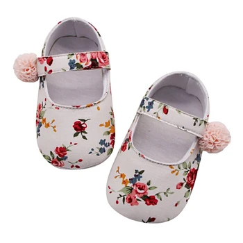 Çiçek Yenidoğan Bebek Prewalker Yumuşak Tabanlı kaymaz ayakkabı Ayakkabı Klasik Prenses Kız Beşik Mary Jane çiçekli ayakkabı